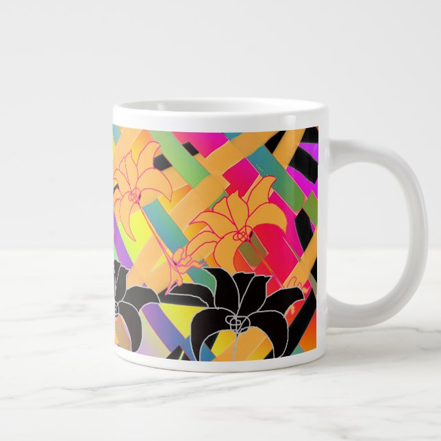 Grande Tasse Fleurs Entrelacées (Droite)
