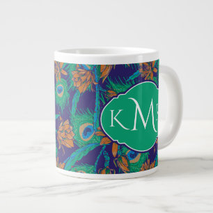Grande Tasse Fleurs Et Plumes Monogramme