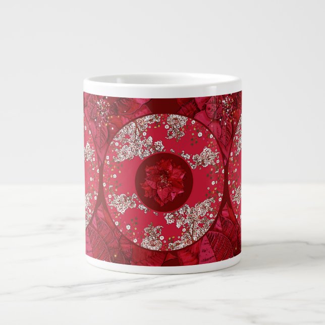 Grande Tasse Fleurs pour Noël (Devant)