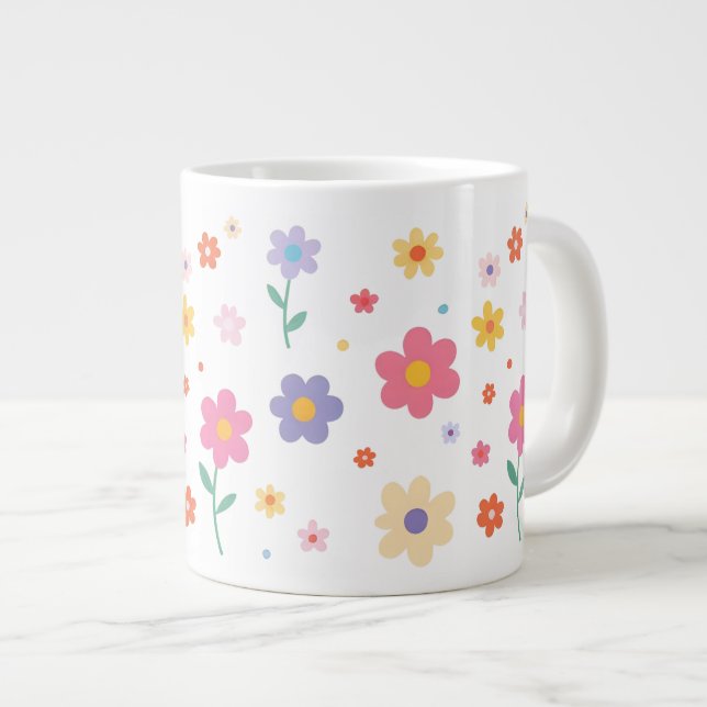 Grande Tasse Fleurs simples (Devant droit)