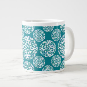 Grande Tasse Flocon de neige floral d'hiver