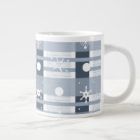 Flocons de neige simples carreaux bleus