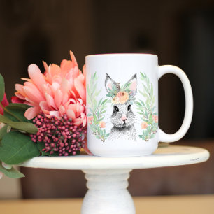 Grande Tasse Floral Bunny