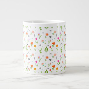 Grande Tasse Floral Joli Fleurs Motif