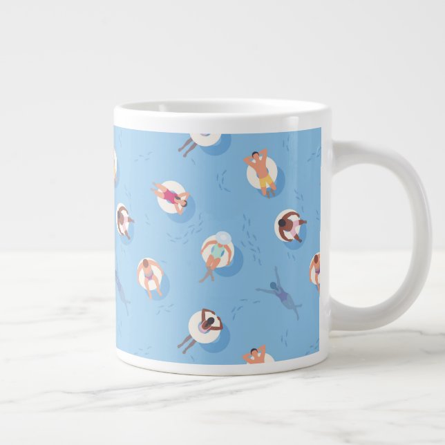 Grande Tasse Flottant dans le Motif de la rivière Lazy (Droite)