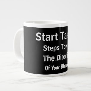 Grande Tasse Foi quotidienne moderne audacieuse noire et inspir