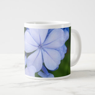 Grande Tasse Fond Bokeh Floral Bleu