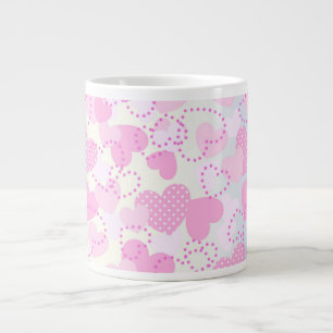 Grande Tasse Fond de coeurs roses pour la Saint-Valentin-38923