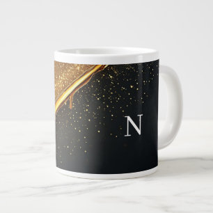 Grande Tasse Fond de luxe abstrait doré