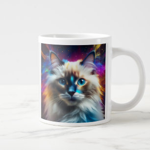 Grande Tasse Fond d'explosion de couleur de race de chat Ragdol