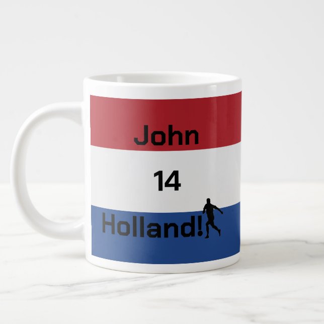 Grande Tasse Football néerlandais, personnalisable (Gauche)