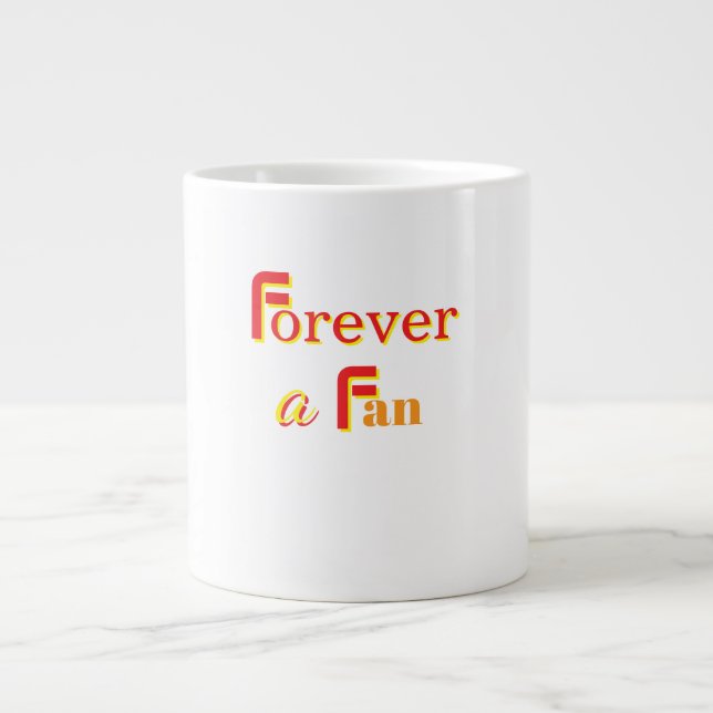 Grande Tasse Forever A Fan Blanc  (Devant)