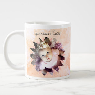Grande Tasse Forme de fleurs personnalisée Photo Aquarelle Past