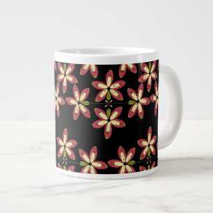 Grande Tasse Formes florales continues répétitives