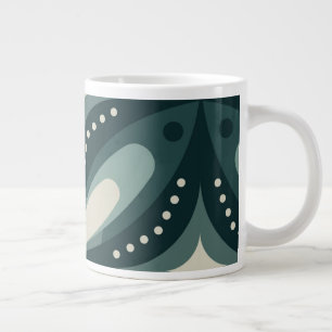 Grande Tasse formes vertes rétro
