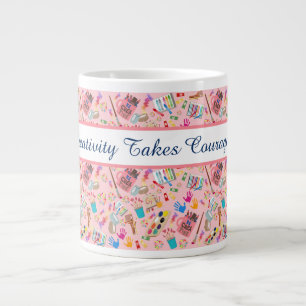 Grande Tasse Fournitures d'art coloré motif créatif pour artist