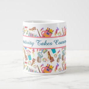 Grande Tasse Fournitures d'art coloré motif créatif pour artist