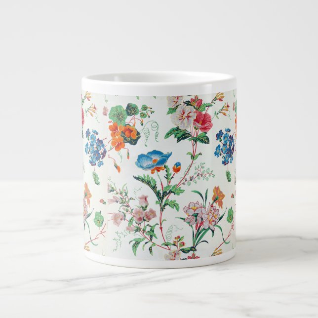 Grande Tasse France 1830 Floral Antique Wallpaper (Devant)