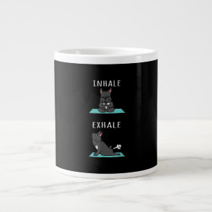 Grande Tasse French Bulldog Yoga Inhale Exhale Funny Dog Don.