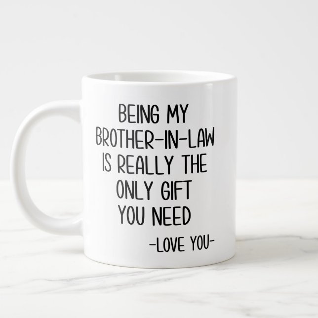 Grande Tasse Frère Mug, beau-frère (Gauche)