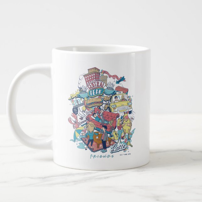 Grande Tasse FRIENDS™ | Collage de dessins animés (Gauche)