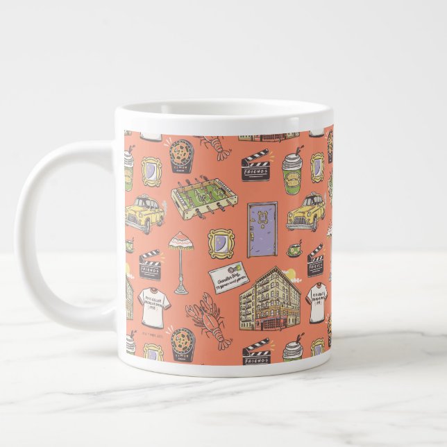 Grande Tasse FRIENDS™ Colorful Icons Pattern (Gauche)