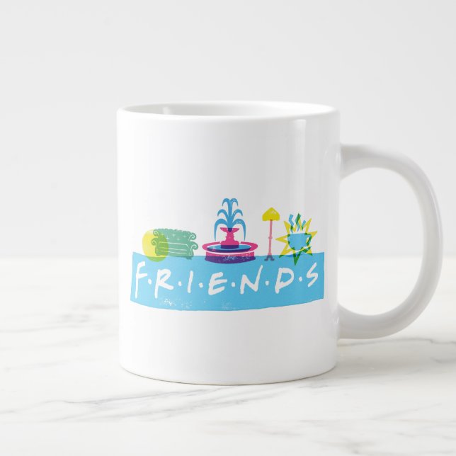 Grande Tasse FRIENDS™ | Logo avec icônes (Droite)