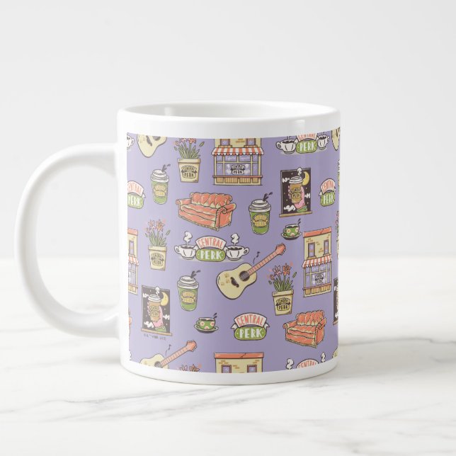 Grande Tasse FRIENDS™ | Purple Icon Pattern (Gauche)
