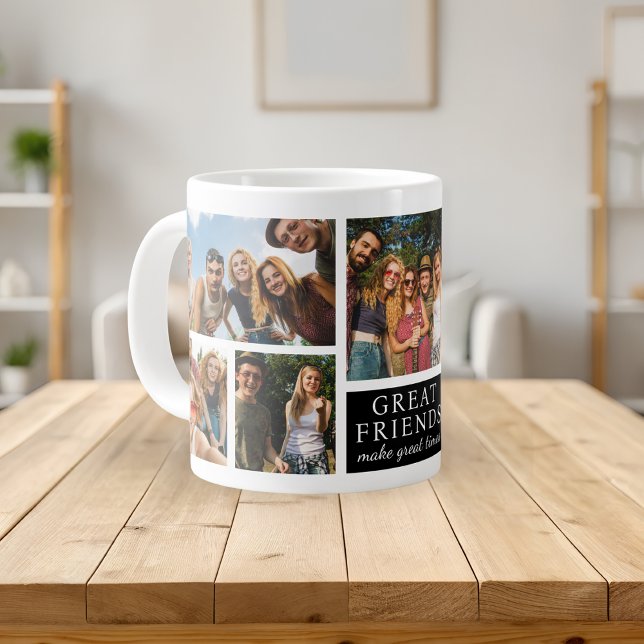 Grande Tasse Friendship Modern Photo Collage Keepsake (Créateur téléchargé)