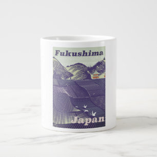 Grande Tasse Fukushima, affiche de voyage japonaise