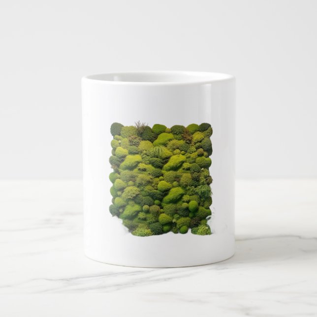 Grande Tasse Full Wall Moss Art Installation Maintenance-Free B (Devant)