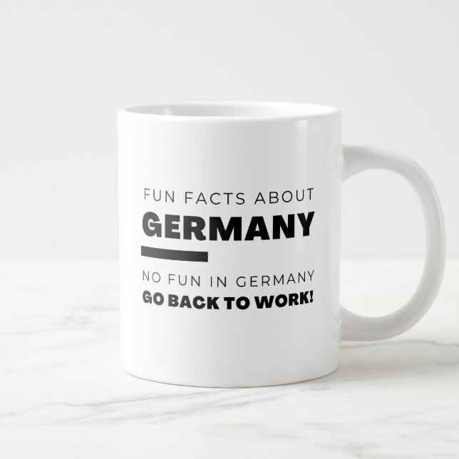 Grande Tasse Fun Fun Facts sur l'Allemagne (Droite)