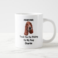 Funny Basset hound Papa Aquarelle Canine Art