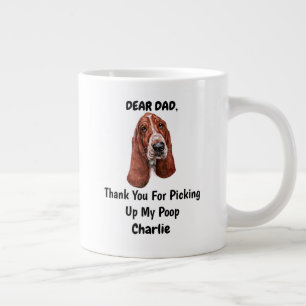 Grande Tasse Funny Basset hound Papa Aquarelle Canine Art