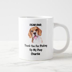 Grande Tasse Funny Beagle Dad Watercolor Canine Art