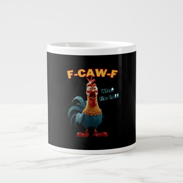 Grande Tasse Funny Crow F-Caw-F Humor Gothic (Devant)