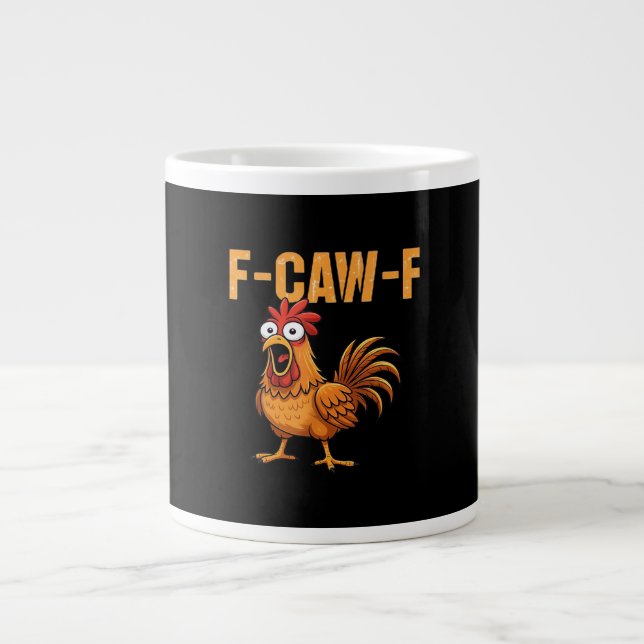 Grande Tasse Funny Crow Humor Gothic F-Caw-F (Devant)