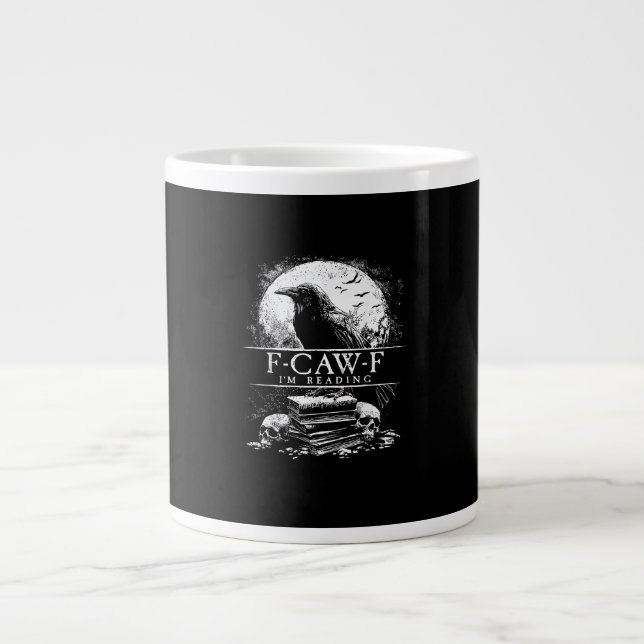 Grande Tasse Funny F-Caw-F Books Skulls Gothic (Devant)
