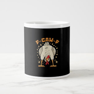Grande Tasse Funny F-Caw-F Poulet F-Caw-F Poulet Vintage Grap