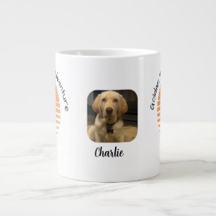 Grande Tasse Funny Golden/ Orange Ajouter une photo Personnalis