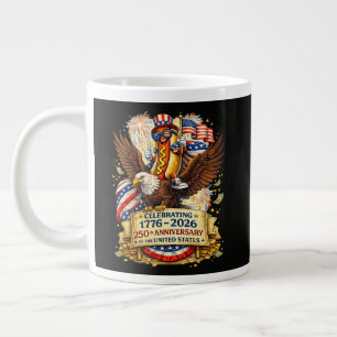Grande Tasse Funny Hotdog Riding Eagle 250e anniversaire USA