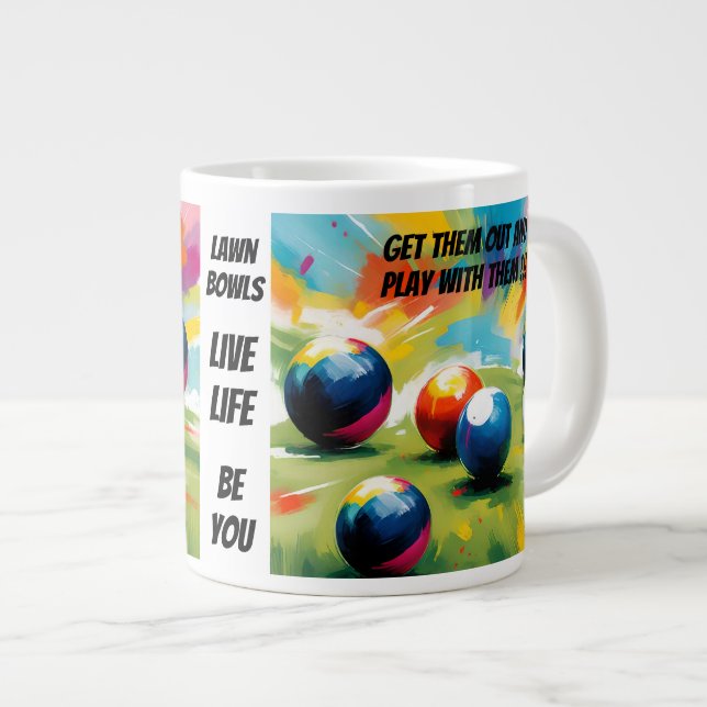 Grande Tasse Funny Lawn Bowls Colour Splash,  (Devant droit)