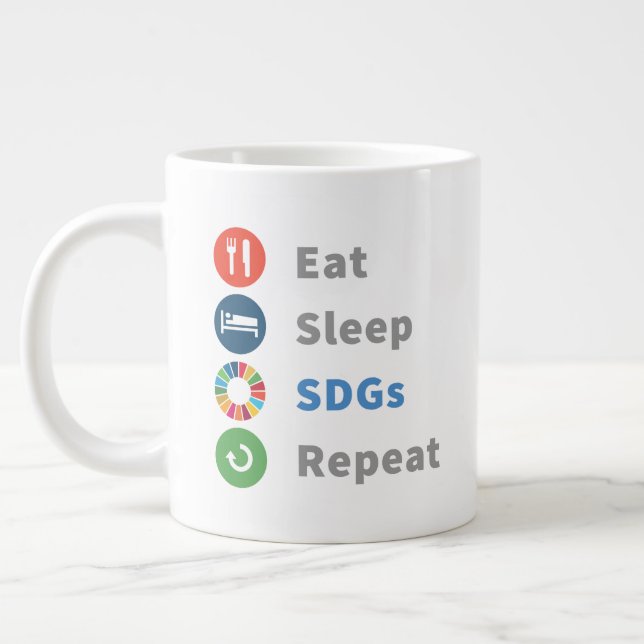 Grande Tasse Funny Moderne et tendance Objectifs de durabilité (Gauche)