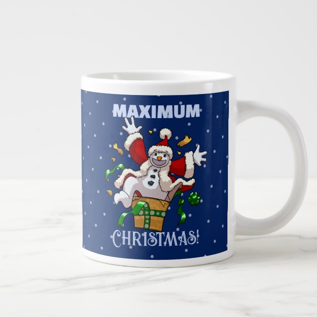 Grande Tasse Funny Snowman Maximum Christmas Surprise Cartoon (Droite)