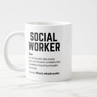 Grande Tasse Funny Social Worker Dictionary Définition Café M