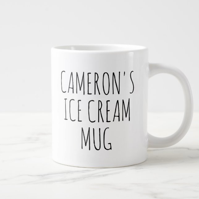 Grande Tasse Gag Funny Personnalisé Novelty Cadeau Crème glacée (Droite)