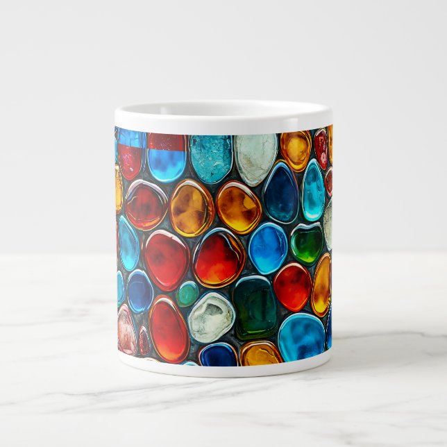 Grande Tasse Galets de mer multicolores (Devant)