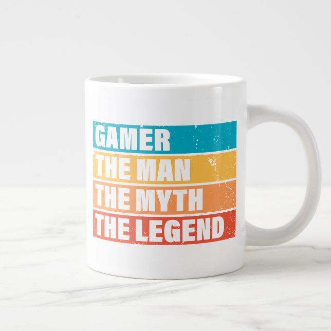 Grande Tasse Gamer. L'Homme. Le Mythe. La Légende. (Droite)