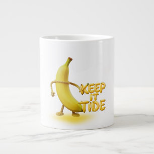 Grande Tasse Gardez-le Tide – Typographie drôle de banane Minim
