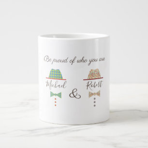 Grande Tasse Gay pride, sois fier de qui tu es, Monogramme